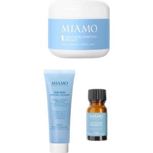 Miamo Cofanetto Punti Neri: Maschera Purificante 60ml, Gel Detergente AHA/BHA 50ml e Esfoliante Salicilico 10ml