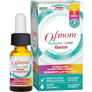 Ofmom SynterAct BIMBI Gocce 10 ml - Integratore alimentare con probiotici per l'equilibrio della flora intestinale nei bambini