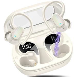 OYIB AI Cuffie Traduzione Simultanea, 50Ore Bluetooth 5.4 Auricolari con 164 Lingue/6 Modalità di Traduzione, 3 in 1 Auricolari Traduttori Istantanei con ENC Mic, Cuffie Bluetooth con APP per Viaggi Bianco