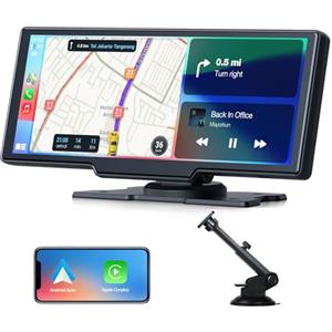 Volam 9.26 pollici Schermo Carplay Auto, Autoradio Portatile con Carplay Android Auto Wireless, Schermo tattile, IOS Mirror Link, Navigazione, Assistente Vocale Siri, G00gle, FM, AUX, Bluetooth 5.0