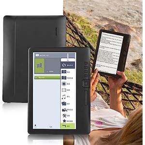 Qiilu Lettore di E-Book da 7 Pollici Lettore di E-Book LCD TFT Portatile da 16:9 con Schermo Colorato/Pulsante Flip-Book Indipendente/Custodia in Pelle 4G/8G/16G 0,672916666666667