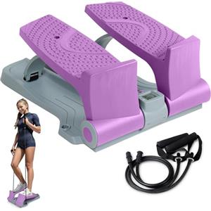 Leikefitness Scalatore portatile Stepper leggero fitness Twister Step Machine per casa palestra ST6800 (rosa)