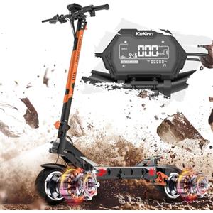 OneSportWay Kukirin G3 Pro Monopattino Elettrico, E Scooter Elettrico Adulti da Doppio Motore e 52V 23.4Ah Litio Batteria Rimovibile, Doppio Ammortizzatore e Freno Idraulico, G3 Pro per Tutti i Terreni 150 kg