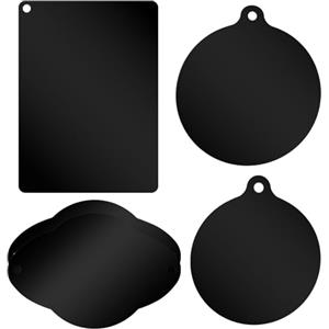 QINGZY 5 Pcs Copri Piano Induzione, Binaural Rettangolare Rotondo 35x25cm 22cm 24cm, Antiscivolo, Resistente Calore 240°C, Copri Fornelli Cucina 4 Fuochi Gas, Protezione Copertura Tappetino per Induzione