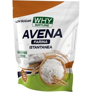 WHY NATURE AVENA FARINA ISTANTANEA - Farina Di Avena Istantanea Aromatizzata - Farina d'Avena Proteica - Gusto Caramello e Burro d'Arachidi - 1 Kg