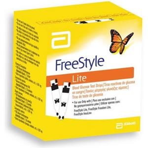 Abbott FreeStyle Lite - Strisce Reattive per Misurazione Glicemia, Confezione da 25 Strisce Monouso