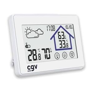 CGV MY METEO-1BM - Stazione meteo wireless con sensore | Termometro igrometro barometro | Interno/Esterno | Schermo LCD con controllo tattile