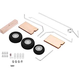 KIMISS Carrello di Atterraggio per Aereo Rc Carrello di Atterraggio per Aereo Rc Metallo Legno Kt Fai da Te Modello Ad Ala Fissa Ruota per Carrello di Atterraggio per Aereo Set
