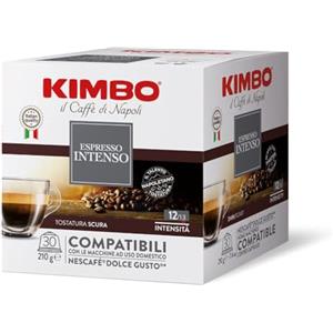 Kimbo Capsule Compatibili Nescafé* Dolce Gusto - 60 Capsule - Espresso Intenso - 2 Confezioni da 30 Capsule