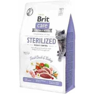 Brit Care Cat Sterilized Weight Control - Crocchette Grain-Free con Anatra e Tacchino per Gatti Sterilizzati, 400 g