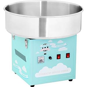 Royal Catering Candy Floss Maker Macchina per Zucchero Filato RCZK-1200- BG (52 cm, 1.200 W, in Acciaio Inox, Misurino incluso, 1 porzione in 30-60 s, Turchese)