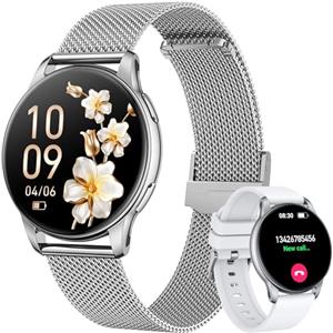 Motsfit Orologio Smartwatch Donna Smart Watch: 1.32" Orologi Digitale con Effettua Risposta Chiamate modalità Sportive Pressione Sanguigna Sonno Contapassi Impermeabile IP68 Fitness Trackeres per iOS Android