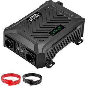 DATOUBOSS Inverter 12v 220v Onda Sinusoidale Pura 2000W/4000W Power Inverter Onda Pura Convertitore DC 12V a AC 220V 230V con LCD Display & Type-c e 2 presa AC e 1 Porte USB per Auto,Camion Camper