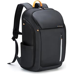 Ponhog Zaino Uomo Porta PC 17 Pollici - Zaino da Viaggio 900D Idrorepellente, Apertura 180° e Design Antifurto, Capacità 30L, Nero
