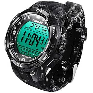 BANGLIN 10 ATM Luminoso Impermeabile Autorespiratore Immersione Acqua Orologio con Funzioni Cronometro e Allarme, Supporto Visualizzazione Doppio Fuso Orario, Timer Conto alla Rovescia, Formato 12/24 Ore