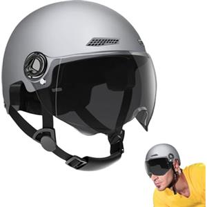 Vesidoloy Casco Scooter, Casco Monopattino Elettrico Adulti, Mezzi Caschi Da Bici, Cascos Bicicletta Elettrico Con Visiera, Semicaschi Altamente Protettivi Unisex