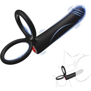 NiKi Dildo anale, vibratore, sex toys per uomini, dildo strap-on, butt plug con anello vibrante per il pene, vibratore per pene maschile con 10 modalità di vibrazione