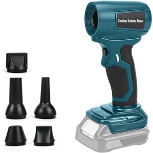 panthem Mini soffiatore a batteria compatibile con Makita 18 V, 30 m/s, 130000 giri/min, motore senza spazzole, 5 ugelli inclusi, leggero e portatile per terrazza, prato, pulizia auto e campeggio (senza