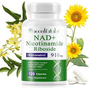 WeiWeiLa Capsule NAD+ Liposomiali con Resveratrolo e Quercetina - NAD Booster 910 mg Capsule Morbide, Integratore NAD+ 120 Capsule - Per Energia Cellulare e Supporto alla Pelle - Vegano