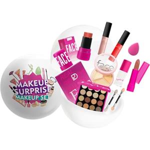 QINGZY Mini Set Trucco Completo 10 Pezzi con Palette Ombretti 16 Colori, 2 Rossetti Liquidi Opachi, Rossetto, Olio Labbra, Blush Stick, Correttore 3 Colori, Pennelli, Spugna, Idea Regalo Donna Ragazza