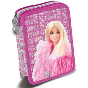Barbie Astuccio Triplo 3 Scomparti con 45 Accessori per la Scuola