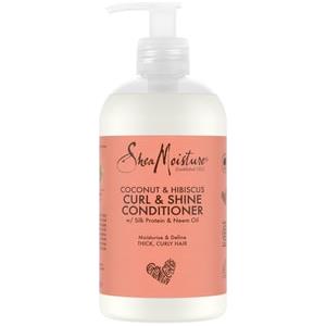 Shea Moisture Coconut & Hibiscus Curl & Shine Conditioner 384ml - Balsamo Idratante per Capelli Ricci e Folti