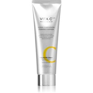 MISSHA Vita C Plus Clear Complexion Foaming Cleanser - Detergente schiumogeno 120 ml con Vitamina C e Argilla Bianca, per tutti i tipi di pelle