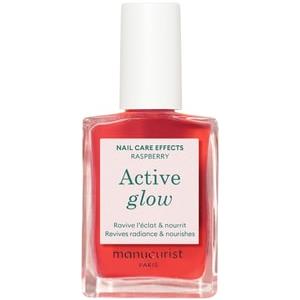Manucurist Active Glow - Smalto Curativo Illuminante 15ml per Unghie Fragili con Effetto Glow Rosato