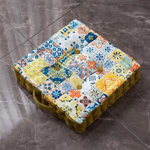 Surwin Cuscino Quadrato Cuscino Meditazione Stile Marocchino Materasso da Pavimento Cuscini per Esterno Cuscino Yoga per Soggiorno, Camera da Letto, Patio e Altro (40x40cm,E)