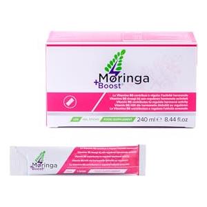Moringa Boost MORINGA+BOOST Menopausa - 20 Gel Stick - Con Moringa, Acerola, Angelica e Melissa - Vitamine B6, B12, C, D, K1, Magnesio, Ferro e Calcio - Senza Ormoni - Integratore Naturale per Donne