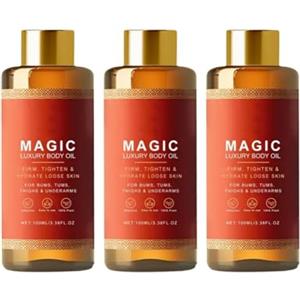 Generico Magic Luxury Body Airthing Oil 3.4 Fl oz, skin lux magic olio, siero idratante e fermamente per la pelle sciolta, dopo olio per il corpo della doccia per donne braccia, cosce e tutto il corpo (3)