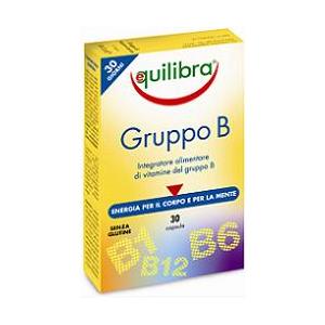 Equilibra Gruppo B - Integratore di Vitamine del Gruppo B per Metabolismo Energetico, 30 Capsule