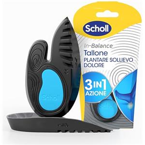 Dr. Scholl's Scholl In-Balance Tallone, Plantare Sollievo Dolore, Solette Ortopediche Tallonite, Tendine d'Achille, Plantari con Gel Ammortizzante a Doppio Strato con Supporto Flessibile, Taglia M (40-42), 1 Paio