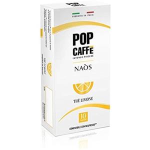 Pop Caffè Capsule di Tè al Limone - Confezione da 10 Capsule Compatibili Nespresso