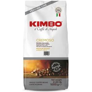 Kimbo Caffè in Grani Cremoso 1 Kg - Gusto Deciso e Aroma Intenso con Note di Pan Tostato e Nocciola