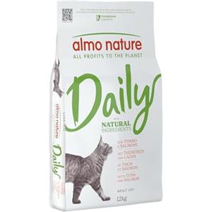 almo nature Daily Maintenance, Crocchette per Gatti Adulti con Tonno e Salmone - Sacco da 12 kg