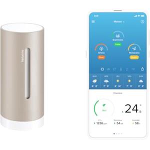 Netatmo Modulo Aggiuntivo per la Stazione Meteo Netatmo, Monitoraggio della temperatura, dell'umidità e della qualità dell'aria (CO2), NIM-S-WW, Sand