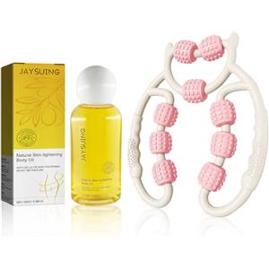 Ourdort Set di massaggiatori anticellulite, rullo per massaggiare la cellulite, per la pelle, le gambe, i piedi, il massaggio delle braccia (rosa)