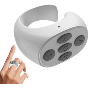 Generic Page Turner Remote - Smart Wireless Ring Clicker | Controller per dita a scorrimento ricaricabile per libri, fogli musicali, telefoni, tablet, diapositive di presentazione, pagine di scorrimento ed