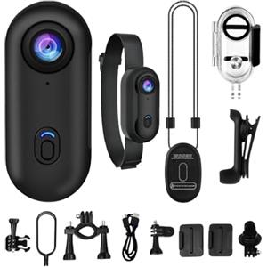 Dranng Gosnap 4k Thumb Action Camera ,Telecamera Con Registrazione Audio E Video | Action Cam Portatile | Impermeabile Con Clip Magnetica E 360° Per Ciclismo, Moto, Palestra, Escursionismo, Viaggi, Sport