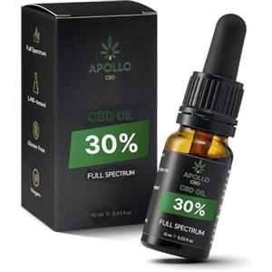 APOLLO CBD ApolloCBD Olio CBD 30% - Cannabidiol Puro - Estratto Vollspektrum THC-Free - Olio di Canapa - Qualità Tedesca - Testato in Laboratorio 10 ml - 250 Gocce - Premium Naturale CBD - Cannabis Senza THC
