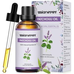 MIGCAPUT Olio Essenziale di Patchouli 100ML, Olio di Patchouli Profumato Premium, 100% Naturale Oli Essenziali di Aromaterapia per Diffusori, Massaggi, Relax, Produzione di Sapone Fatta a Mano