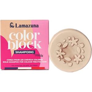 LAMAZUNA - Shampoo solidi - capelli colorati - olio di ciliegia - schiuma generosa - zero rifiuti - vegano - fatto in Francia - ideale per il viaggio - 70g
