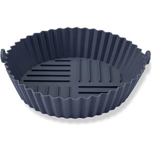 Fackelmann Stampo per Friggitrice ad Aria Rotondo in Silicone 15 cm, Teglia Contenitore Riutilizzabile Antiaderente, Fino a 230°C, Manici per Forno a Microonde, Friggitrice ad Aria e Lavastoviglie