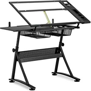 Fromm & Starck Tavolo da Disegno Inclinabile Scrivania da Architetto Star_Desk_09 (120 x 60 x 90 cm, Piano in Vetro)