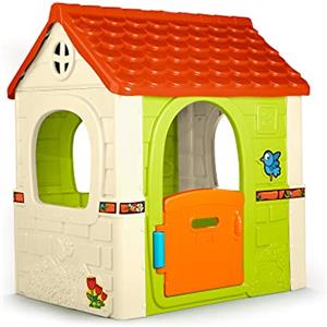 FEBER- Fantasy House, Casetta per Bambini con Porta Apribile, per Giocare in Casa O All'Aperto, Multicolore, Resistente E Facile da Montare, per Bambini/e da 2 A 6 Anni, 800010237