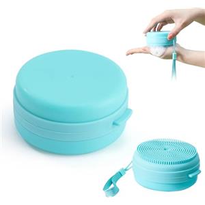 virkwuy Silicone Bagno Spazzola, Scrubber Doccia Silicone, Porta Saponetta Scrub Silice, Spazzola da Doccia Esfoliante per la Pulizia Dei Pori e la Riduzione Della Ruvidità Della Pelle, per Il Corpo