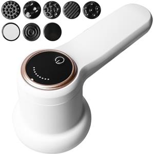 Leikurvo Massaggiatore elettrico cellulite, massaggiatore elettrico a mano, massaggiatore anticellulite con 8 accessori intercambiabili, massaggiatore a vibrazione a 9 livelli per spalle, vita, addome, glutei