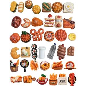 JYNVO 32 Pezzi Miniature Accessori Casa delle Bambole, Mini Verse Food, Mini Cibo in Miniatura per Bambole, Cucina Mini Verse Food, Accessori Bambole, Miniatura Accessori