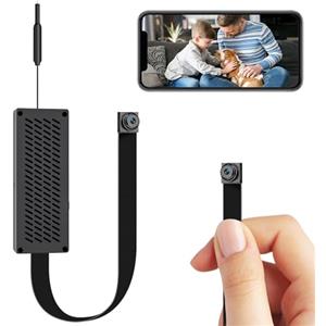 ZUNHAI Sprfuk Mini Telacamera Spia, 4K/1080P HD Telecamera Nascosta DIY Senza Fili Microcamera Spia Mini Videocamera Sorveglianza Interni/Esterni con Rilevamento di Movimento (Solo para iPhone)